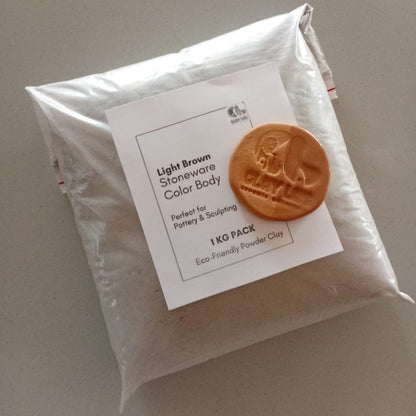 1 kg pack of light brown clay powder