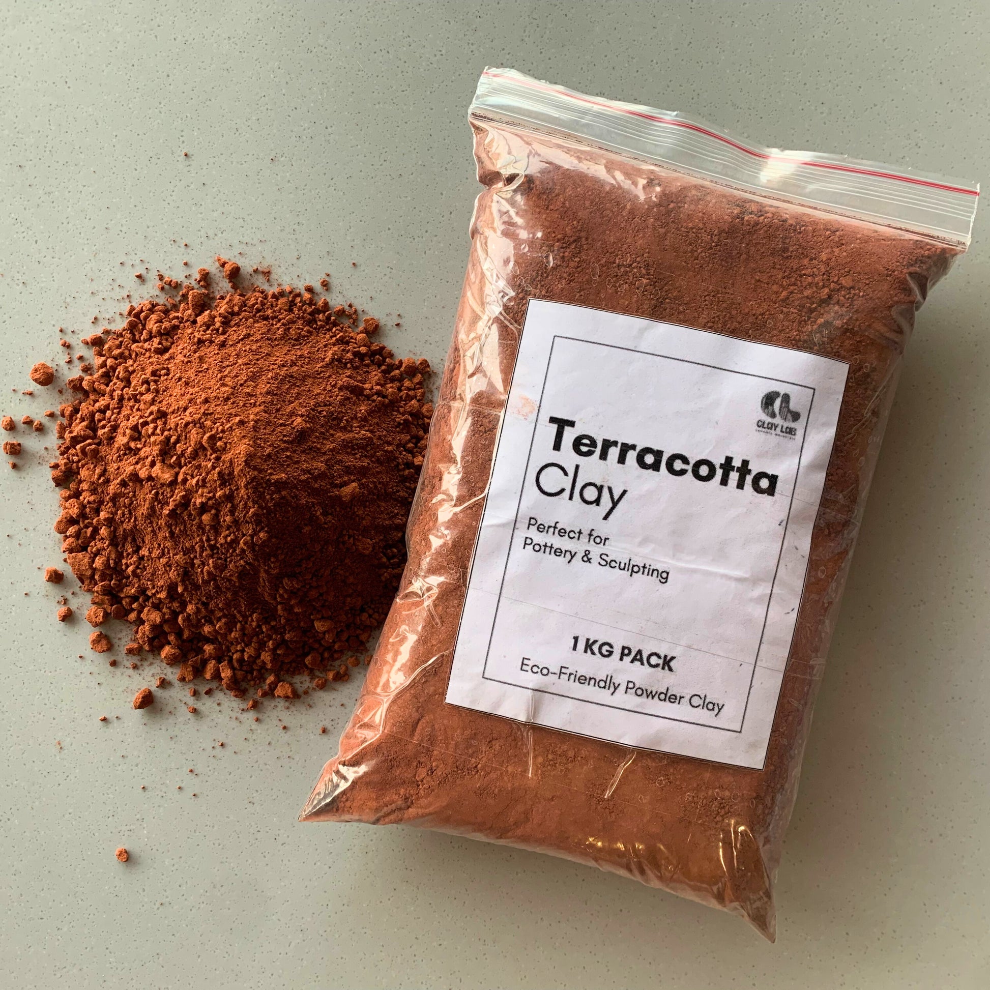 terracotta clay powder with 1kg packaging